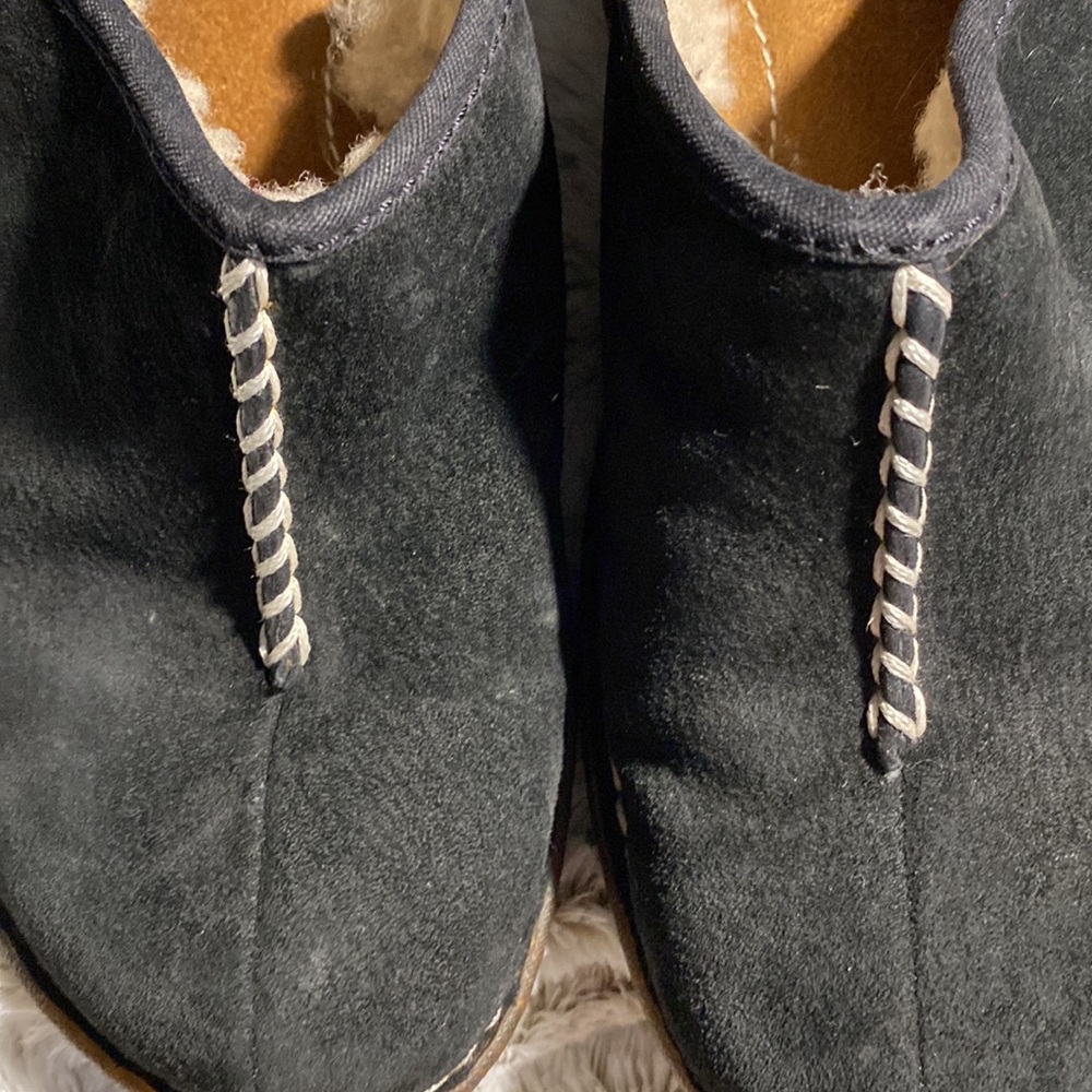 Ugg Black Shearling Lined Mules - image 7